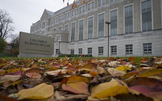 The Catholic University of America's Columbus School of Law in Washington is seen Nov. 13, 2020. Leonard Leo directed a $4.25 million gift from an anonymous donor to establish the Project on Constitutional Originalism and the Catholic Intellectual Tradition at the law school. (CNS/Tyler Orsburn)