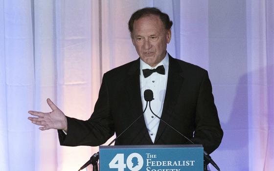 Supreme Court Associate Justice Samuel Alito speaks during the Federalist Society's 40th anniversary event at Union Station in Washington, D.C., Nov. 10, 2022. (AP/Jose Luis Magana)