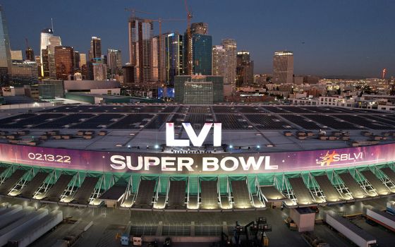 The Super Bowl LVI Experience at the Los Angeles Convention Center is seen Feb. 9, 2022. (CNS photo/Kirby Lee, USA TODAY Sports via Reuters)