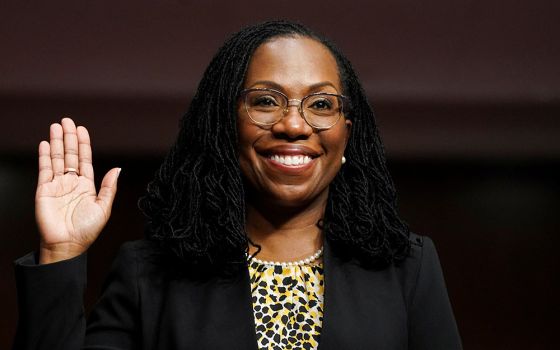 President Joe Biden nominated Ketanji Brown Jackson, pictured April 28, 2021, in Washington, to the U.S. Supreme Court Feb. 25. If confirmed, she would become the first Black woman to serve as a justice. (CNS/Reuters/Kevin Lamarque)