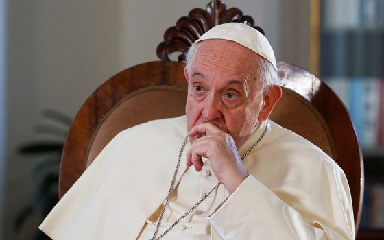 Pope Francis looks on during an exclusive interview with Reuters at the Vatican July 2. (CNS/Remo Casilli)