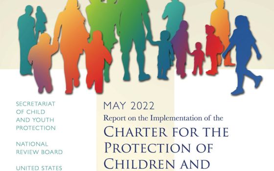 This is the cover of the U.S. bishops' 19th annual report on the implementation of the "Charter for the Protection of Children and Young People" by dioceses and eparchies. (CNS photo/courtesy USCCB)