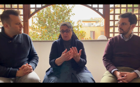 NCR Vatican correspondent Christopher White, NCR contributor Sr. Rose Pacatte and NCR news editor Joshua McElwee discuss their respective experiences of visiting the body of the late Pope Benedict XVI in Rome. (NCR screenshot)