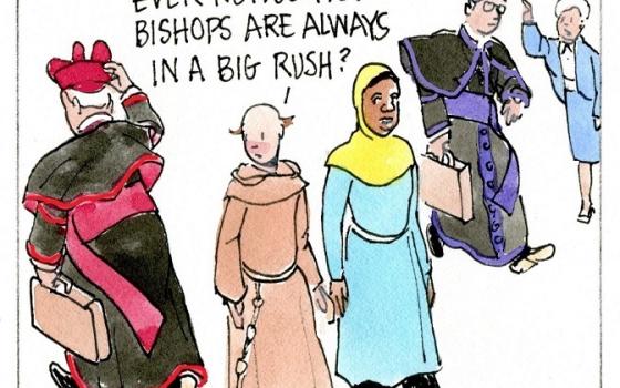 Ever notice how bishops are always in a big rush?