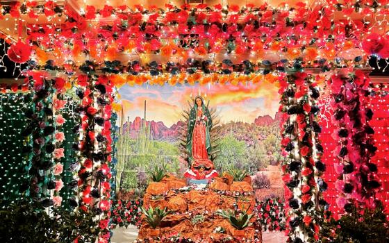 The author's photo of Luis Cantabrana's public shrine to the Virgin of Guadalupe in Santa Ana, California. (Courtesy of Gustavo Arellano)