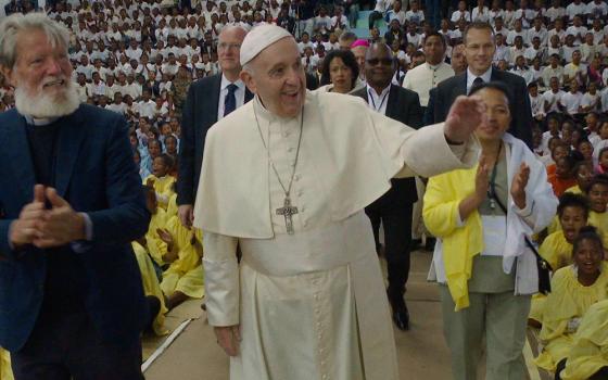 A scene from "In Viaggio: The Travels of Pope Francis," a Magnolia Pictures release (© Archivo Vatican Media/Courtesy of Magnolia Pictures)