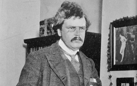 G.K. Chesterton in an undated photo (Library of Congress/George Grantham Bain Collection)