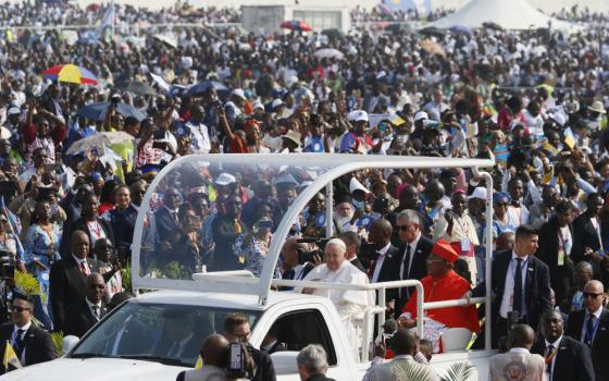 Pope Francis celebrates Mass at Ndolo airport in Kinshasa, Congo, Feb. 1. (CNS/Paul Haring)