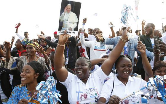 Pope Francis celebrates Mass at Ndolo airport in Kinshasa, Congo, Feb. 1, 2023. (CNS/Paul Haring)