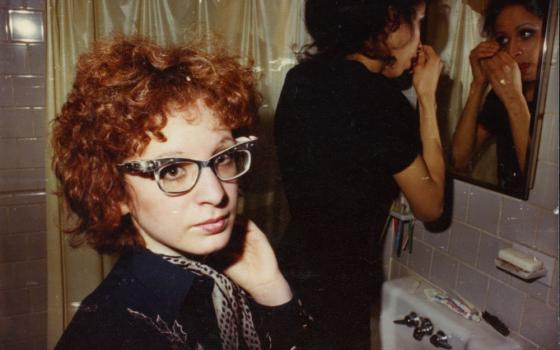 The artist and activist Nan Goldin is shown with a roommate in Boston in this undated photo. (Courtesy of Nan Goldin)