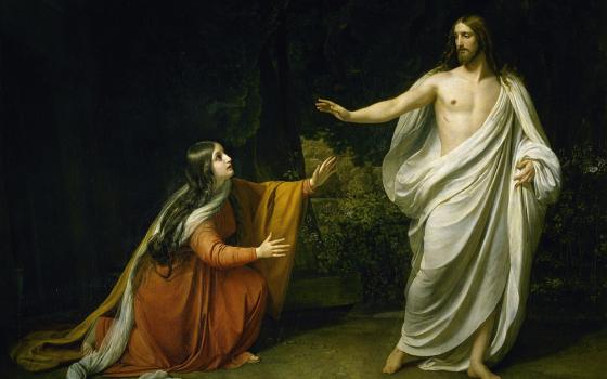 "Christ's Appearance to Mary Magdalene after the Resurrection," 1835, by painter Alexander Andreyevich Ivanov (Artvee)