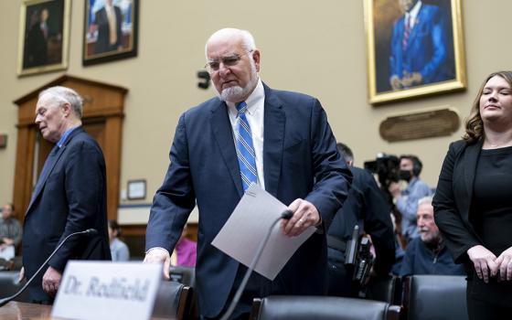 Dr. Robert Redfield, former director of the U.S. Centers for Disease Control and Prevention, arrives for the start of a hearing by the House Select Subcommittee on the Coronavirus Pandemic, at the Capitol March 8 in Washington. (AP photo/J. Scott Applewhite)
