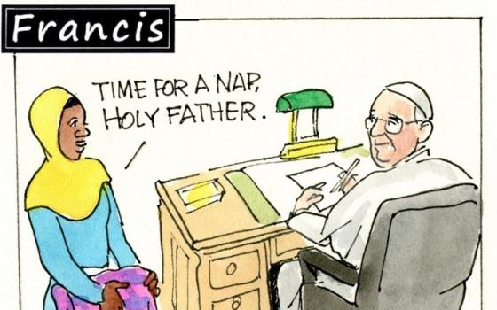 "Time for a nap, Holy Father."
