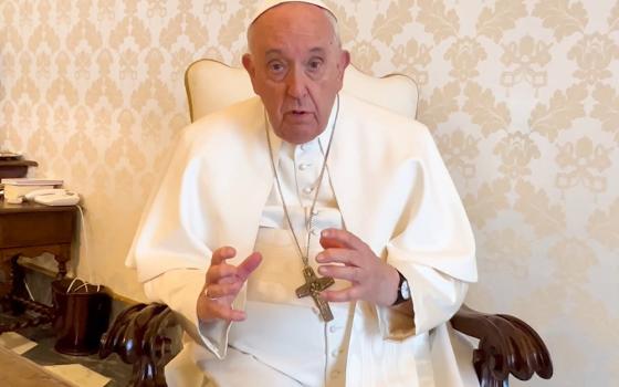 Pope Francis speaks to young people in a video message published May 4, ahead of World Youth Day. (CNS screengrab/Courtesy of Holy See Press Office)
