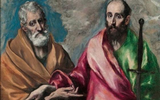 A section of the painting "St. Peter And St. Paul" (1590-1600) by El Greco (1540-1614) (Artvee)