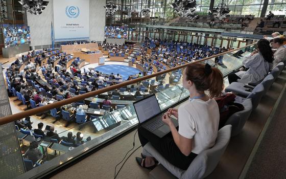 Participants meet at the United Nations Climate Change Conference, June 8 in Bonn, Germany. International climate talks at SB58 in Bonn were to prepare the COP28 climate summit in Dubai in December. (AP photo/Martin Meissner)