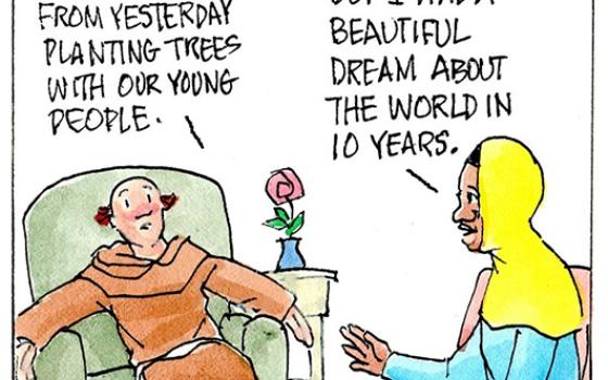 Francis, the comic strip: After planting trees, Gabby has a beautiful dream about the world. Could it come true?