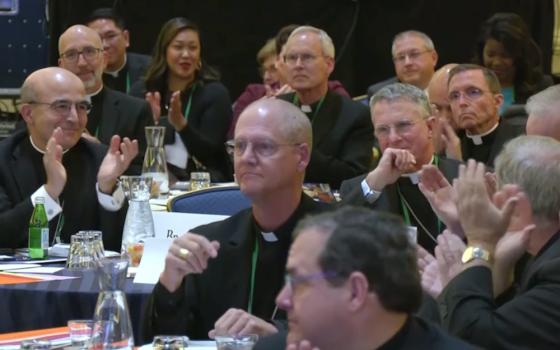The fall meeting of the U.S. Conference of Catholic Bishops in Baltimore in November 2022. (RNS/Screengrab)