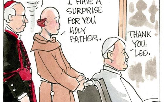 Francis, the comic strip: Francis gets a surprise that is just perfect.