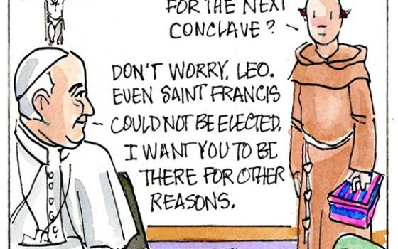 Francis, the comic strip: Did Francis make Leo a secret vote for the next conclave?