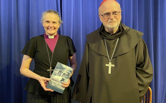 Bishop Karin Johannesson, an assistant bishop in the Lutheran Archdiocese of Uppsala, and Cardinal Anders Arborelius (Photo courtesy of the Catholic Church in Sweden/The Catholic Diocese of Stockholm)