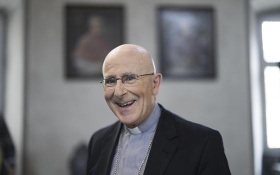 Swiss Bishop Joseph Bonnemain is pictured during a press conference in Chur, Switzerland, Tuesday, April 5, 2022. The Vatican has ordered an investigation into high-ranking Catholic clerics in Switzerland in connection with sexual abuse, the Swiss Bishops' Conference said on Sunday. According to the bishops' conference, the Vatican received a letter with the allegations in May and subsequently appointed Swiss Bishop Joseph Bonnemain to head a preliminary investigation in June. (Gian Ehrenzeller/Keystone via