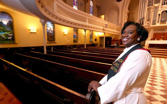 Myra Brown is the pastor of Spiritus Christi Church, which self-describes as "a progressive Catholic Church" with a strong emphasis on social justice. (©Jamie Germano – USA TODAY NETWORK)