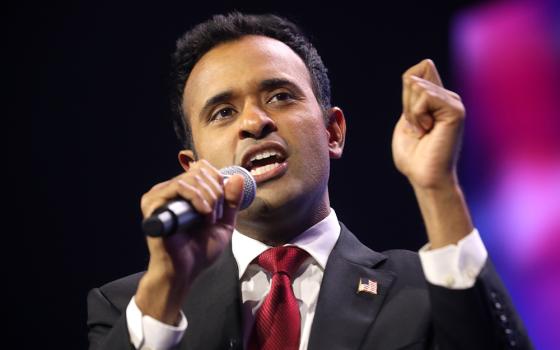 Vivek Ramaswamy speaks at the 2023 Turning Point Action Conference in West Palm Beach, Florida, July 15. (Wikimedia Commons/Gage Skidmore)