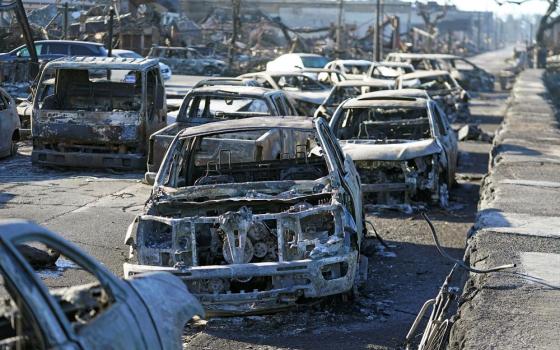 burned-out cars