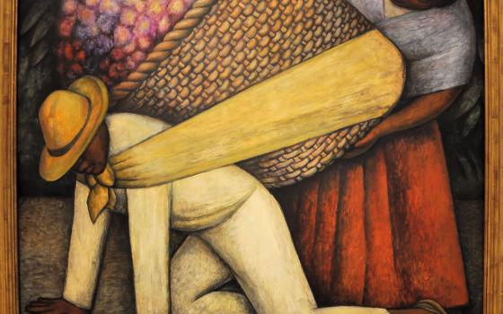 Diego Rivera's painting "El Cargador de Flores," or "The Flower Carrier," is seen at the San Francisco Museum of Modern Art. (Dreamstime/Enrique Gomez Tamez)