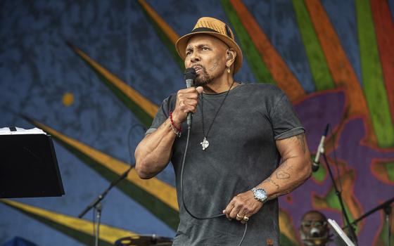 Aaron Neville performs at the New Orleans Jazz and Heritage Festival on May 4, 2019, in New Orleans. (AP/Invision/Amy Harris)