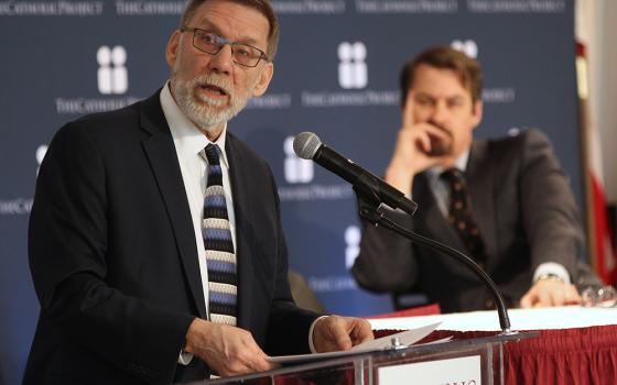 Richard Gaillardetz speaks March 26, 2019, during a panel discussion at a conference titled "Healing the Breach of Trust" at The Catholic University of America in Washington. Gaillardetz died Nov. 7, 2023. (CNS/Bob Roller)