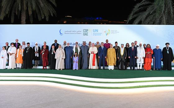More than 200 religious leaders, academics, scientists and youth activists took part in the Global Faith Leaders Summit Nov. 6-7 in Abu Dhabi, United Arab Emirates, to deliver a united interfaith message for just and rapid action on climate change at next month's COP28 United Nations climate conference. (Courtesy of Muslim Council of Elders)