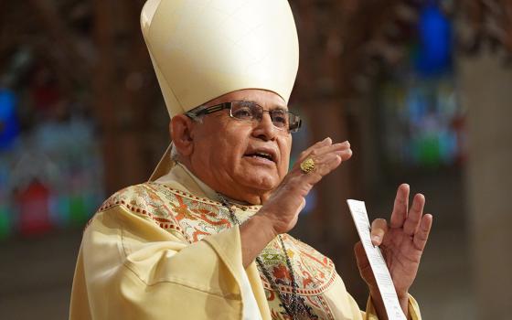 Cardinal Álvaro Ramazzini of Huehuetenango, Guatemala, delivers his homily as he celebrates a special Mass in honor of the Black Christ of Esquipulas, Guatemala, Jan. 5, 2020, at St. Patrick's Cathedral in New York City. (CNS/Gregory A. Shemitz)