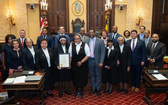 The Oblate Sisters of Providence are presented a special resolution by the Baltimore City Council Oct. 30 for their historical impact on the community. After 191 years, the Oblate Sisters of Providence religious community founded for Black women receives long overdue honor for their heroic ministry during the cholera epidemic in Baltimore in the summer of 1832. It was one of the worst public health crises the city ever faced. (OSV News/Catholic Review/Kevin J. Parks)