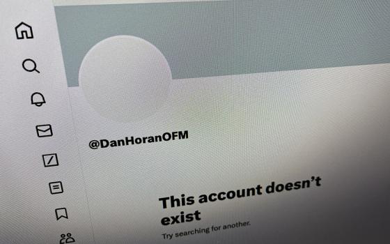 The Twitter page for DanHoranOFM, saying, "This account doesn't exist," on Dec. 27, 2023. (NCR photo)