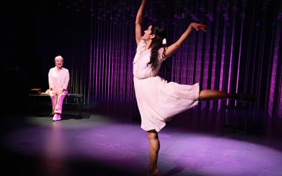 Priscilla Lopez and Kalyn West perform as Older and Younger Anuncia in "The Gardens of Anuncia." (Courtesy of Lincoln Center for the Performing Arts/Julieta Cervantes)