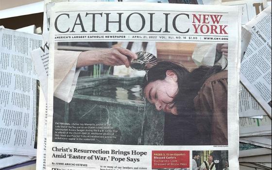 This is the front page of an issue of Catholic New York, newspaper of the Archdiocese of New York, which published its last issue Nov. 17, 2022. A few weeks later, the archdiocese launched its digital outlet, The Good Newsroom. (CNS/Tyler Orsburn)