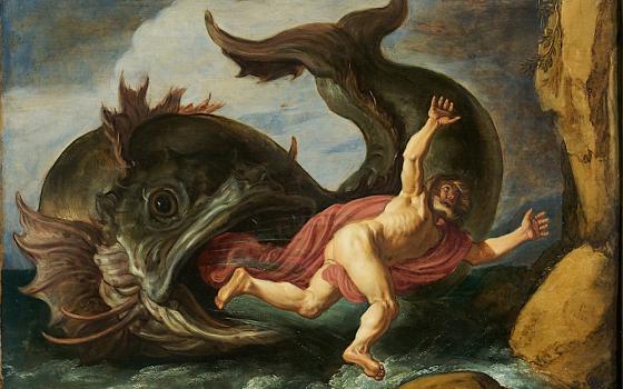 "Jonah and the Whale" (1621) by Dutch painter Pieter Lastman (Artvee)