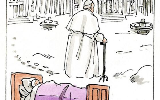 Francis, the comic strip: Pope Francis is troubled over what's happening in Gaza. 