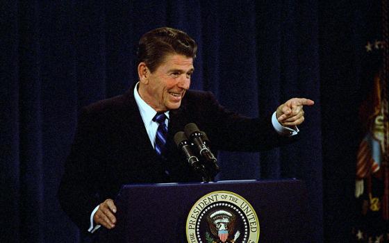 President Ronald Reagan gives a press conference in the Old Executive Office Building in Washington, D.C., June 16, 1981. (Wikimedia Commons/U.S. National Archives and Records Administration)