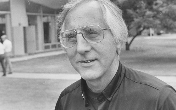 Detroit Auxiliary Bishop Thomas Gumbleton in 1985 (NCR photo/Vincent Golphin)