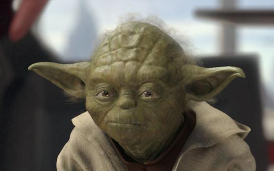 Jedi Master Yoda listens in a scene from the movie "Star Wars: Episode II — Attack of the Clones." (CNS/Lucasfilm)