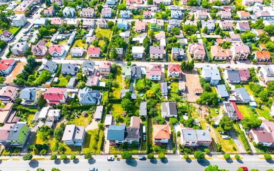 Aerial view of a residential neighborhood in the United States (Dreamstime/Jacek Dudzinski)