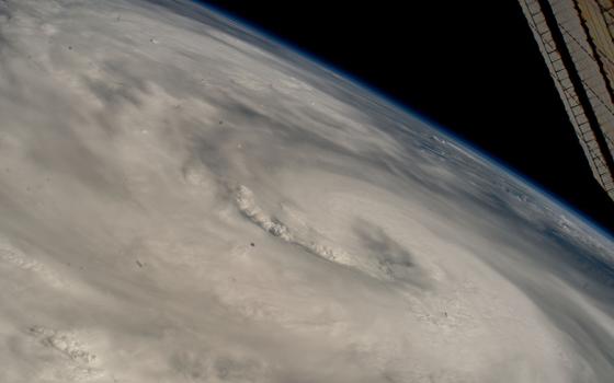 Hurricane Helene is seen above the Gulf of Mexico off the coast of Mississippi in a shot from the International Space Station Sept. 25. (Flickr/NASA Johnson)