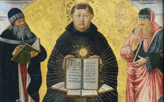 A detail from "The Triumph of St. Thomas Aquinas," by Benozzo Gozzoli (Louvre Museum/Wikimedia Commons)