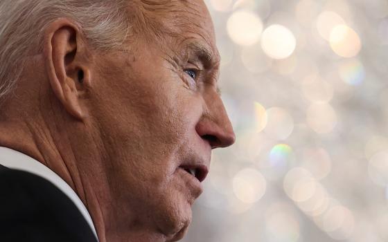 U.S. President Joe Biden delivers a speech at the State Department in Washington, D.C., Jan. 13. (Reuters/Evelyn Hockstein)