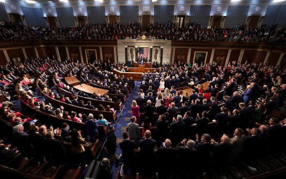 U.S. President Donald Trump addresses a joint session of Congress at the U.S. Capitol in Washington March 4, 2025. (OSV News/Reuters/Kevin Lamarque)