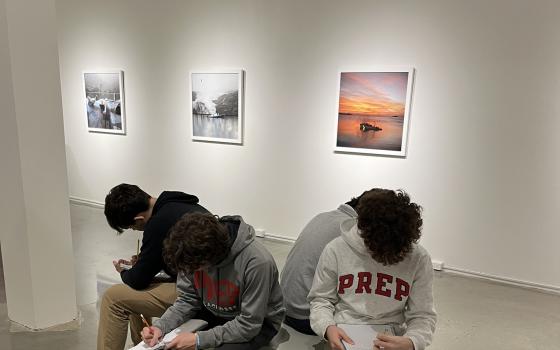 Fairfield Prep's Environmental Justice classes visited the Fairfield University Art Museum