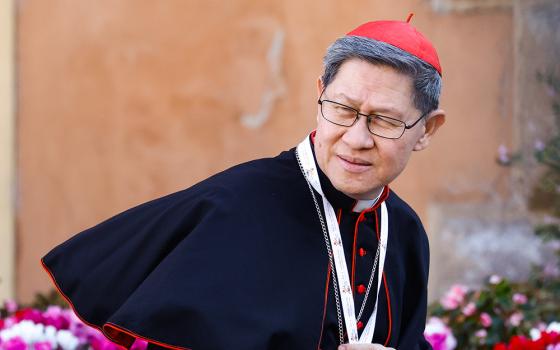 Cardinal Luis Antonio Tagle arrives for the assembly of the Synod of Bishops at the Vatican Oct. 4, 2023. (CNS/Lola Gomez)